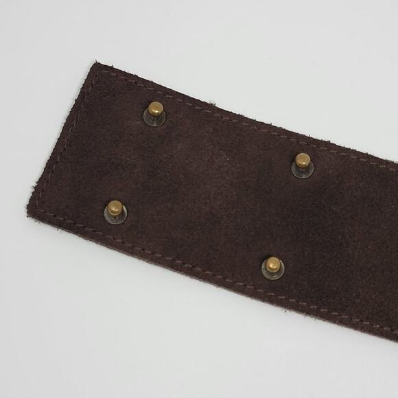 GAP Brown Leather Cinch Waist Belt, Medium - Picture 6 of 8